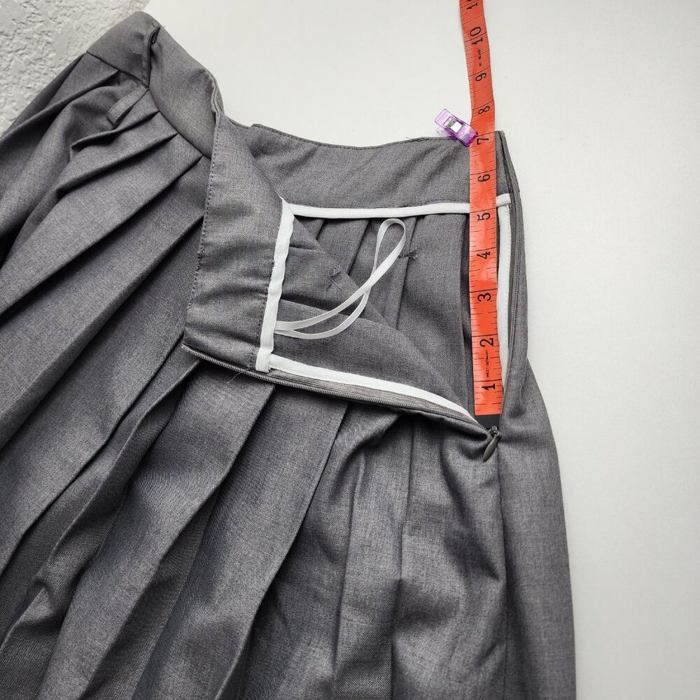 NWT Commense Grey Pleated Side Split Maxi Skirt S… - image 11